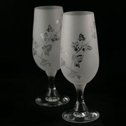kieliszki szklane,z bluszczem,wyrafinowane - Ceramika i szkło - Wyposażenie wnętrz