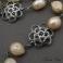 Naszyjniki srebro,kwiaty,subtelny,z perłami