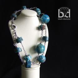 bransoletka z łańcuszkiem,agat koronkowy - Bransoletki - Biżuteria