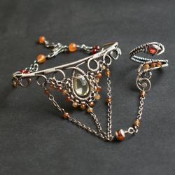 unikatowa bransoleta,wrapping,orient,pomarańcz, - Bransoletki - Biżuteria