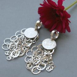nowoczesne kolczyki,srebro,łańcuszki - Kolczyki - Biżuteria