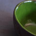 Ceramika i szkło ceramiczna zielona miseczka,unikatowa
