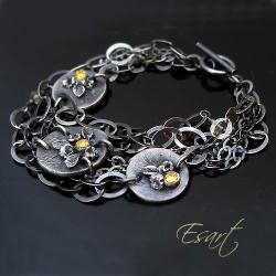 bransoleta z motywem kwiatowym - Bransoletki - Biżuteria