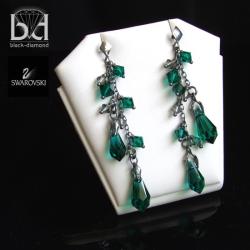 swarovski,kolczyki długie,gronka,grona - Kolczyki - Biżuteria