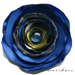 kwiat,szafir,cobalt,unikat - Broszki - Biżuteria