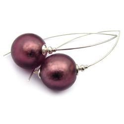 fioletowe kolczyki,unikatowe,oryginalne Murano - Kolczyki - Biżuteria