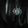 Pierścionki pierścionek,chalcedon,błękitny,komplet,duży