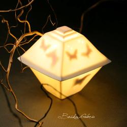 lampa,do pokoju,porcelana,motyle - Ceramika i szkło - Wyposażenie wnętrz
