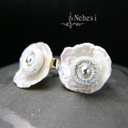 kolczyki z perłą,sztyfty,nehesi - Kolczyki - Biżuteria