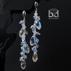 kaskada kryształów,crystal AB - Kolczyki - Biżuteria