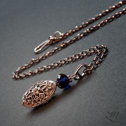 srebro,kryształki Swarovskiego - Naszyjniki - Biżuteria