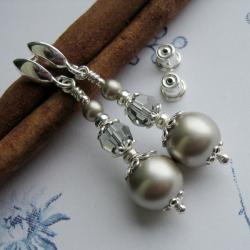 kobiece kolczyki z perłą - Kolczyki - Biżuteria
