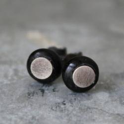Minimalistyczne kolczyki sztyfty z onyksem - Kolczyki - Biżuteria