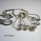 Naszyjniki wire-wrapping,perła,muszla,elegancki
