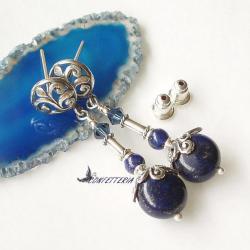 lapis lazuli,eleganckie kolczyki,ekskluzywne - Kolczyki - Biżuteria