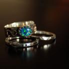 Pierścionki pierścionek z opalem,ekskluzywny,elegancki