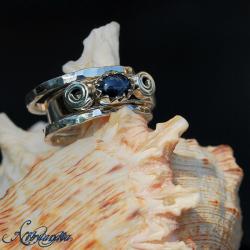 komplet pierścionków,pierścionek z szafirem - Pierścionki - Biżuteria
