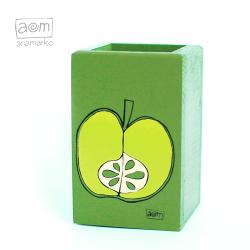 długopiśnik,przybornik,pudełko,anamarko,jabłko - Pudełka - Wyposażenie wnętrz