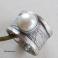 Pierścionki srebro oksydowane perła naturalna