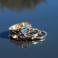 Pierścionki komplet pierścionków,opal,ekskluzywny