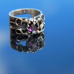 pierścionek z aleksandrytem,srebrny pierścionek - Pierścionki - Biżuteria