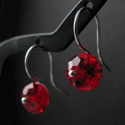 krótkie kolczyki z kryształami Swarovskiego - Kolczyki - Biżuteria
