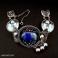 Bransoletki romantyczna bransoleta srebrna z lapis lazuli