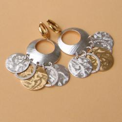 efektowne i orientalne kolczyki,srebro satynowe - Kolczyki - Biżuteria