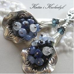 ekskluzywne kolczyki,szafiry,niebieskie - Kolczyki - Biżuteria