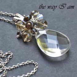 wisior elegancki,z opalem,opal - Wisiory - Biżuteria