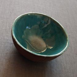 ceramiczna turkusowa miseczka,unikat - Ceramika i szkło - Wyposażenie wnętrz
