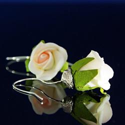 kolczyki,róże,różyczki - Kolczyki - Biżuteria