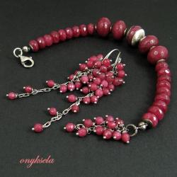 elegancki,rubinowy - Komplety - Biżuteria