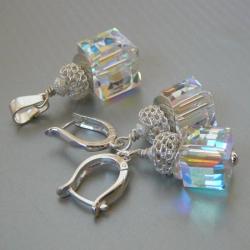 elegancki komplet,z kryształem Swarovski - Komplety - Biżuteria