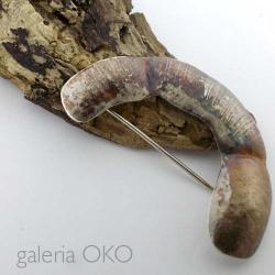 broszka,srebro,oksydwane,biżuteria,autorska - Broszki - Biżuteria