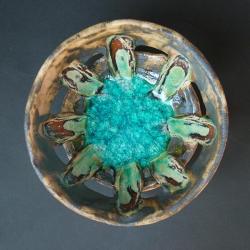 turkusowa misa ceramiczna,unikatowa - Ceramika i szkło - Wyposażenie wnętrz