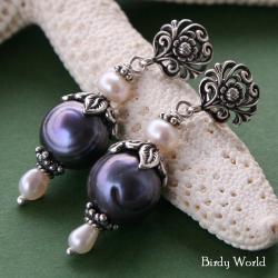 subtelen kolczyki z perełkami - Kolczyki - Biżuteria