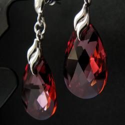 kolczyki z kryształami Swarovski Red Magma - Kolczyki - Biżuteria