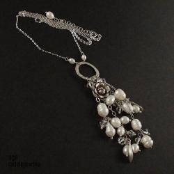 długi bogaty wisior perłowy - Wisiory - Biżuteria
