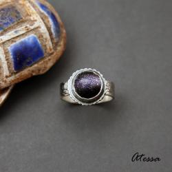 Srebrny pierścionek z Nocą Kairu - Pierścionki - Biżuteria