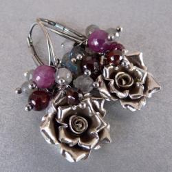 kolczyki z różą - Kolczyki - Biżuteria