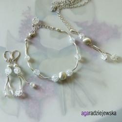 srebrna biżuteria ślubna,na ślub,Rita Lorenc - Komplety - Biżuteria