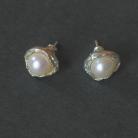 Kolczyki srebrne kolczyki z perłą
