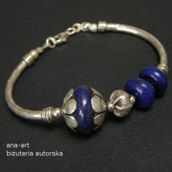 efektowna bransoletka,lapis lazuli,elegancka - Bransoletki - Biżuteria