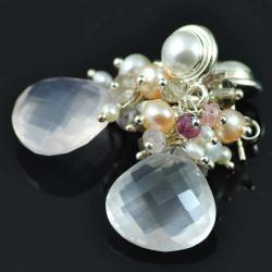 kolczyki romantyczne,z perłami - Kolczyki - Biżuteria