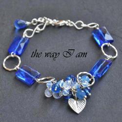 bajeczna bransoleta,niebieska,błękitna,kobieca - Bransoletki - Biżuteria