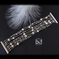 bogata bransoletka z naturalnymi perłami - Bransoletki - Biżuteria