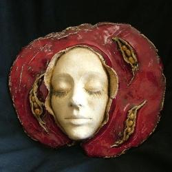 twarz,kobieta,maska,ceramika - Ceramika i szkło - Wyposażenie wnętrz