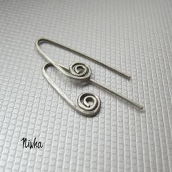 minimalistyczne kolczyki ze srebra - Kolczyki - Biżuteria