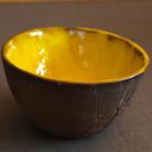 Ceramika i szkło ceramiczna miseczka,unikatowa,żółta